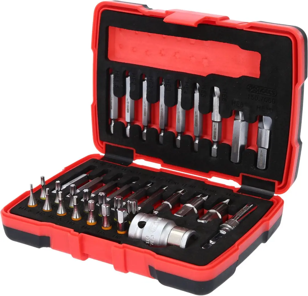 KS Tools 150.7060 1/4" + 10 mm Torx- en inbusboutuitdraaiset, 34-dlg - afbeelding 2 van 6