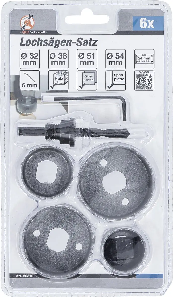 BGS technic Gatzaagset Ø 32-54 mm diepte 24 mm