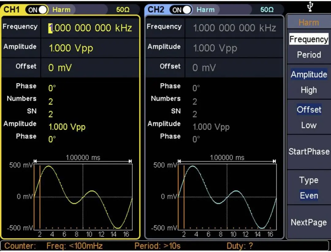 Voltcraft FG-30802T Functiegenerator 80 MHz 2-kanaals - afbeelding 5 van 6