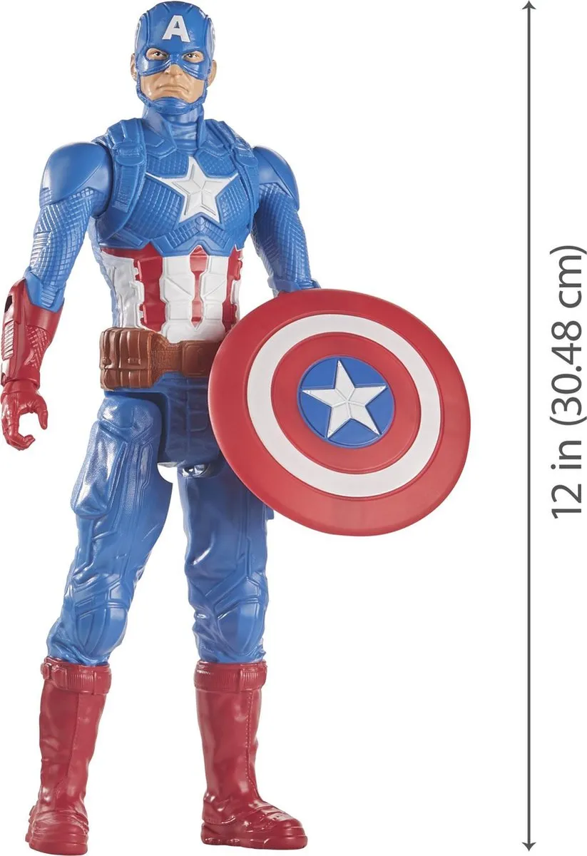 Marvel Avengers Titan Hero Captain America Speelfiguur 30cm - E7877ES0