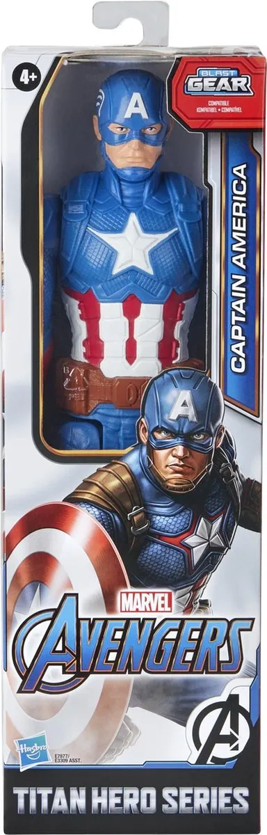 Marvel Avengers Titan Hero Captain America Speelfiguur 30cm - E7877ES0