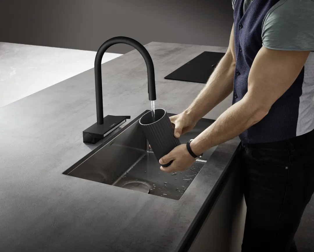 Hansgrohe Aquno Select 170 73837670 Keukenkraan - Mat Zwart - afbeelding 6 van 6