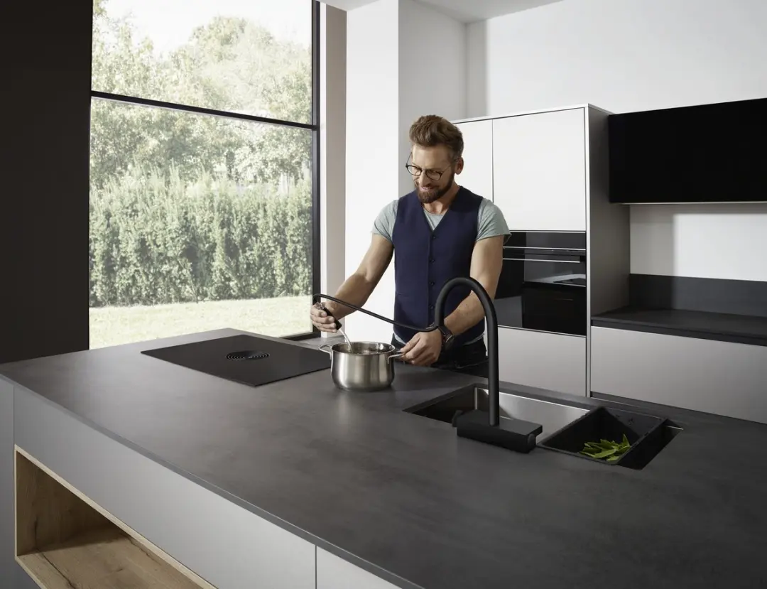 Hansgrohe Aquno Select 170 73837670 Keukenkraan - Mat Zwart - afbeelding 4 van 6