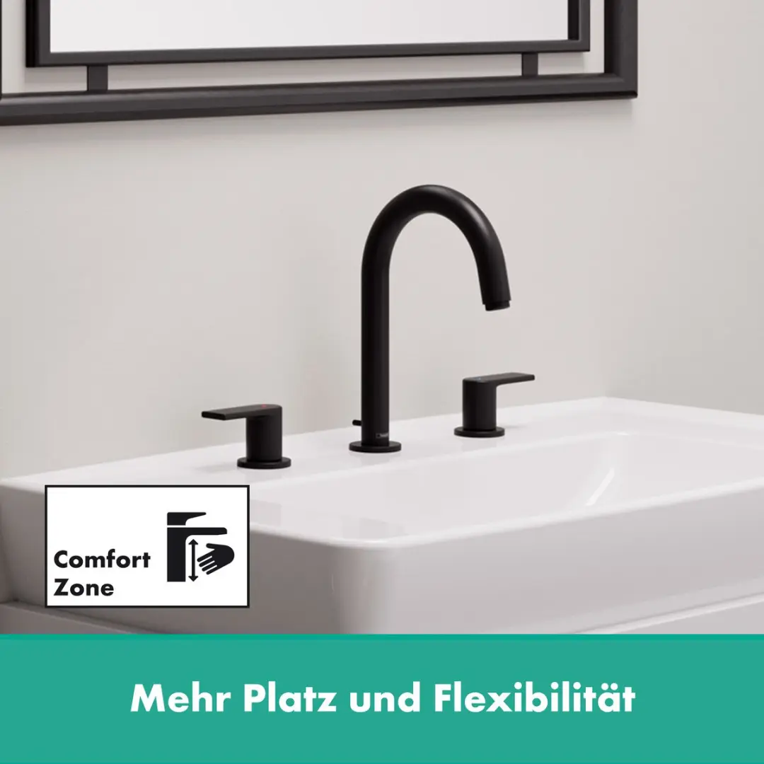 Hansgrohe Vernis Shape Wastafelkraan 71563670 - Mat Zwart - afbeelding 3 van 6