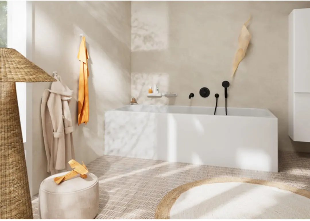 Hansgrohe Tecturis S Baduitloop - 198mm - Mat Zwart - afbeelding 4 van 6