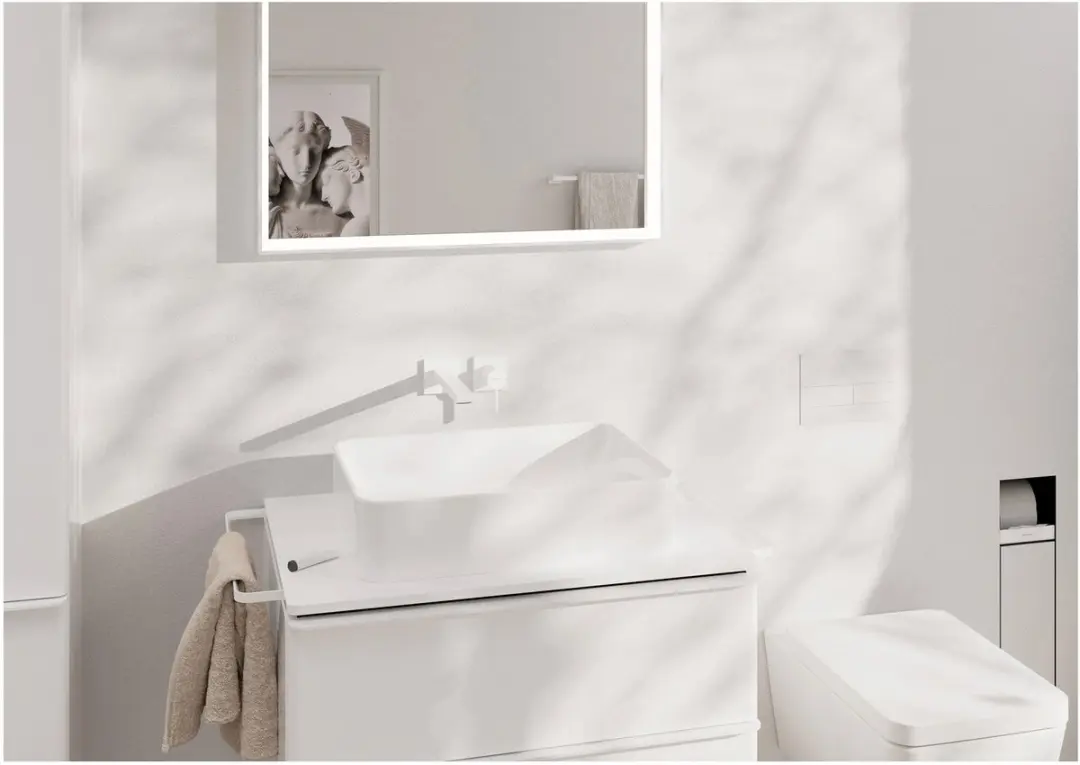 hansgrohe Tecturis E Eéngreeps wastafelkraan inbouw voor wandmontage met uitloo
