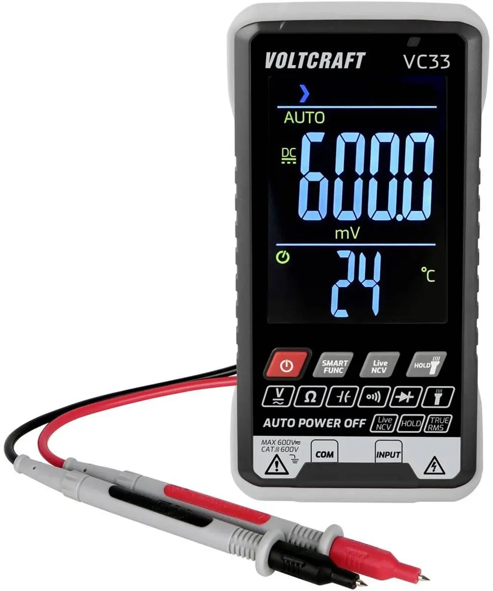 Voltcraft VC33 Digitale Multimeter - CAT III 600V - 5999 counts - afbeelding 3 van 6