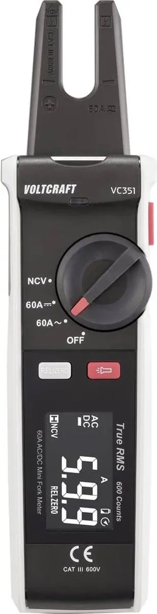 Voltcraft VC-351 Stroomtang CAT III 600 V