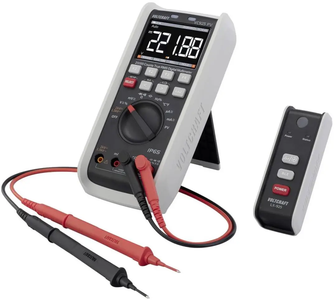 Voltcraft VC925 PV fotovoltaïsche multimeter - IP65 - CAT III 1500 V - afbeelding 2 van 6