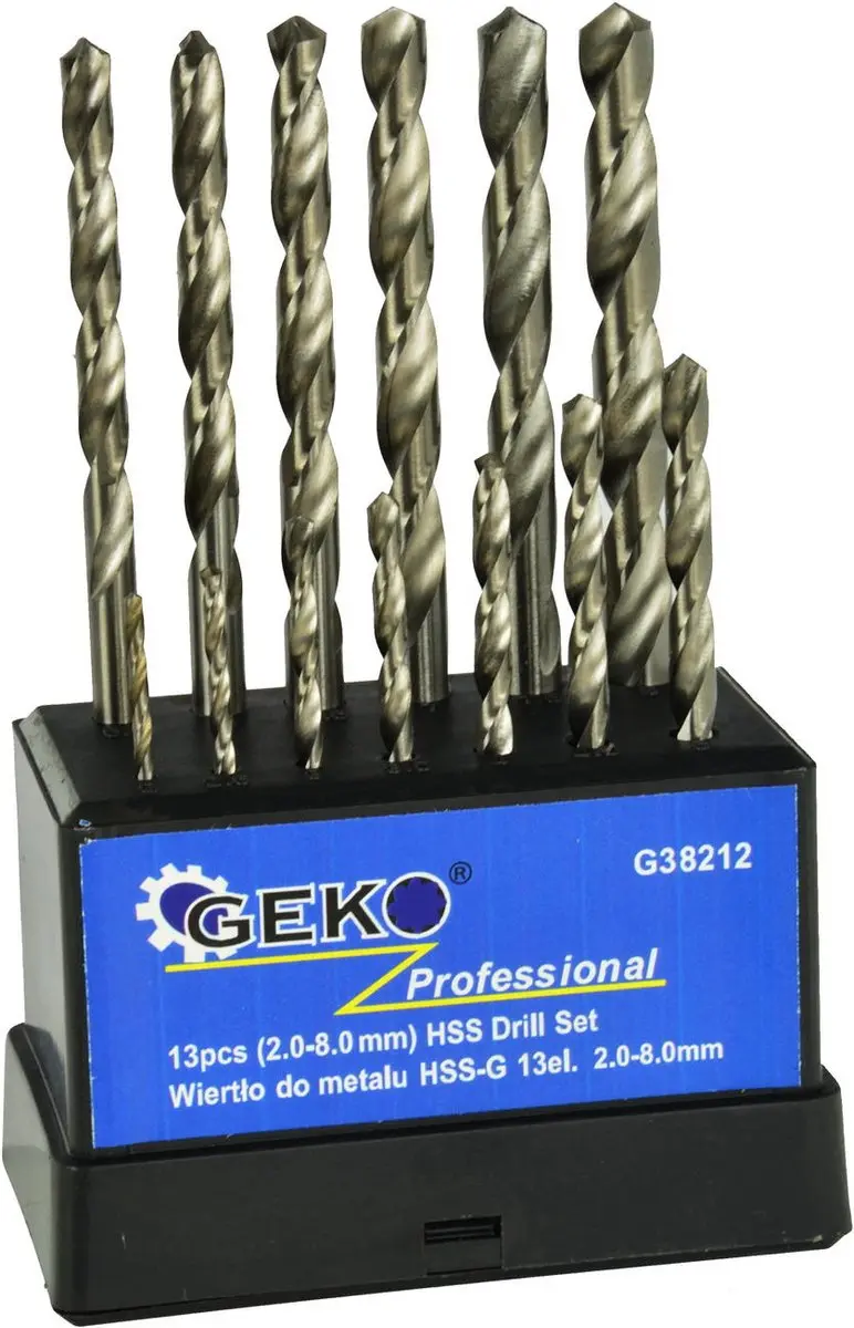 GEKO HSS Metaalborenset - 2-8 mm - 13-delig - afbeelding 5 van 6