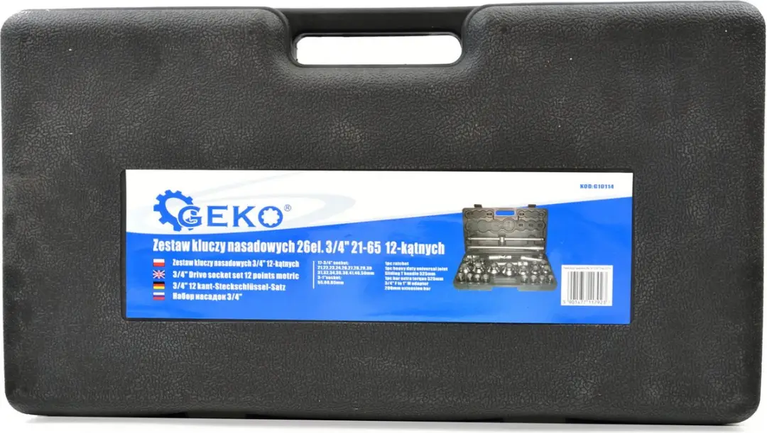 GEKO Dopsleutelset - 12-punts - 21-65 mm - 26-delig - afbeelding 4 van 6