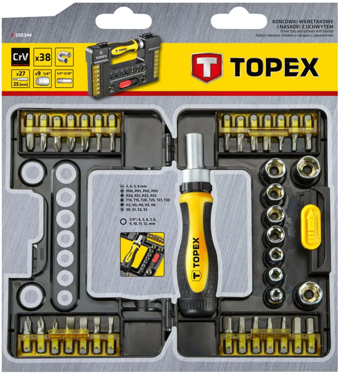Topex Schroevendraaier Set 39D344 - 38 Stuks - afbeelding 5 van 6