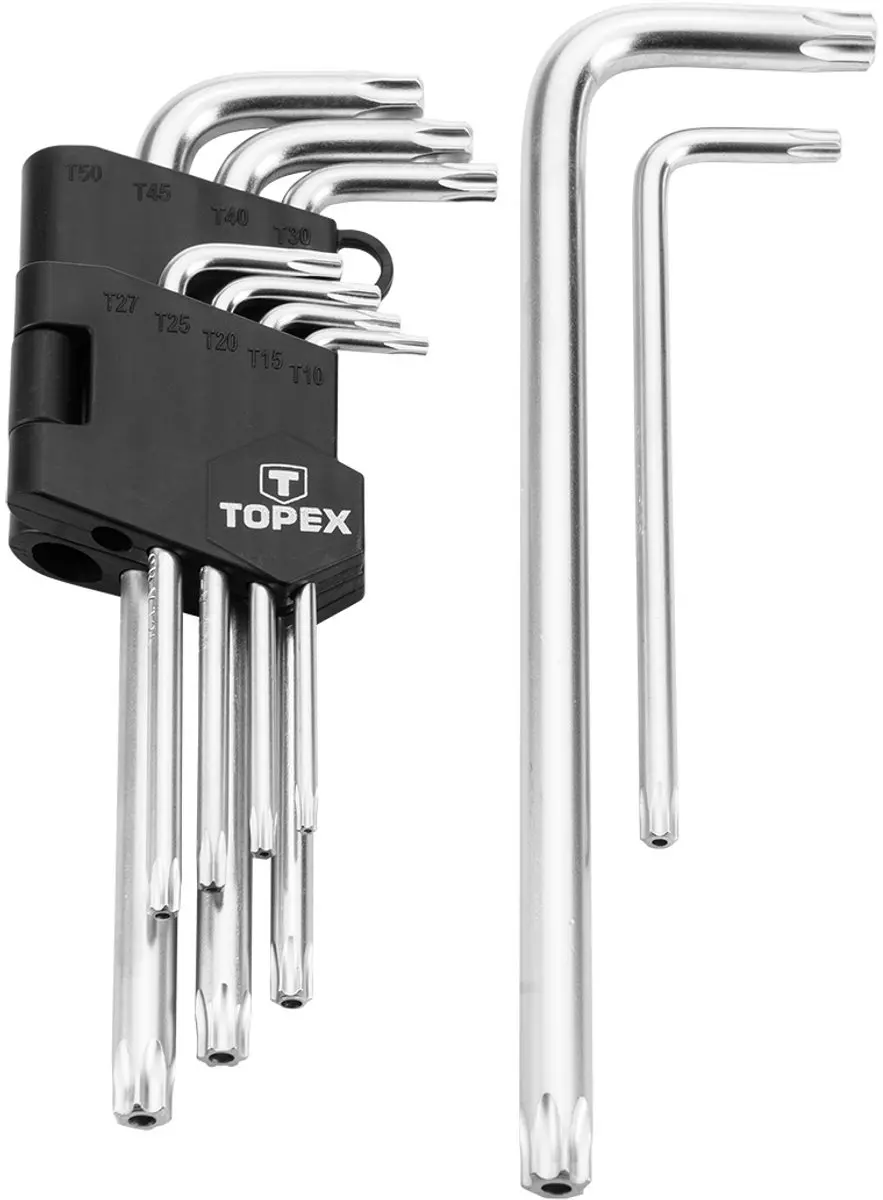 Topex Lange Torx Sleutelset T10-T50 - 9-delig - afbeelding 3 van 6