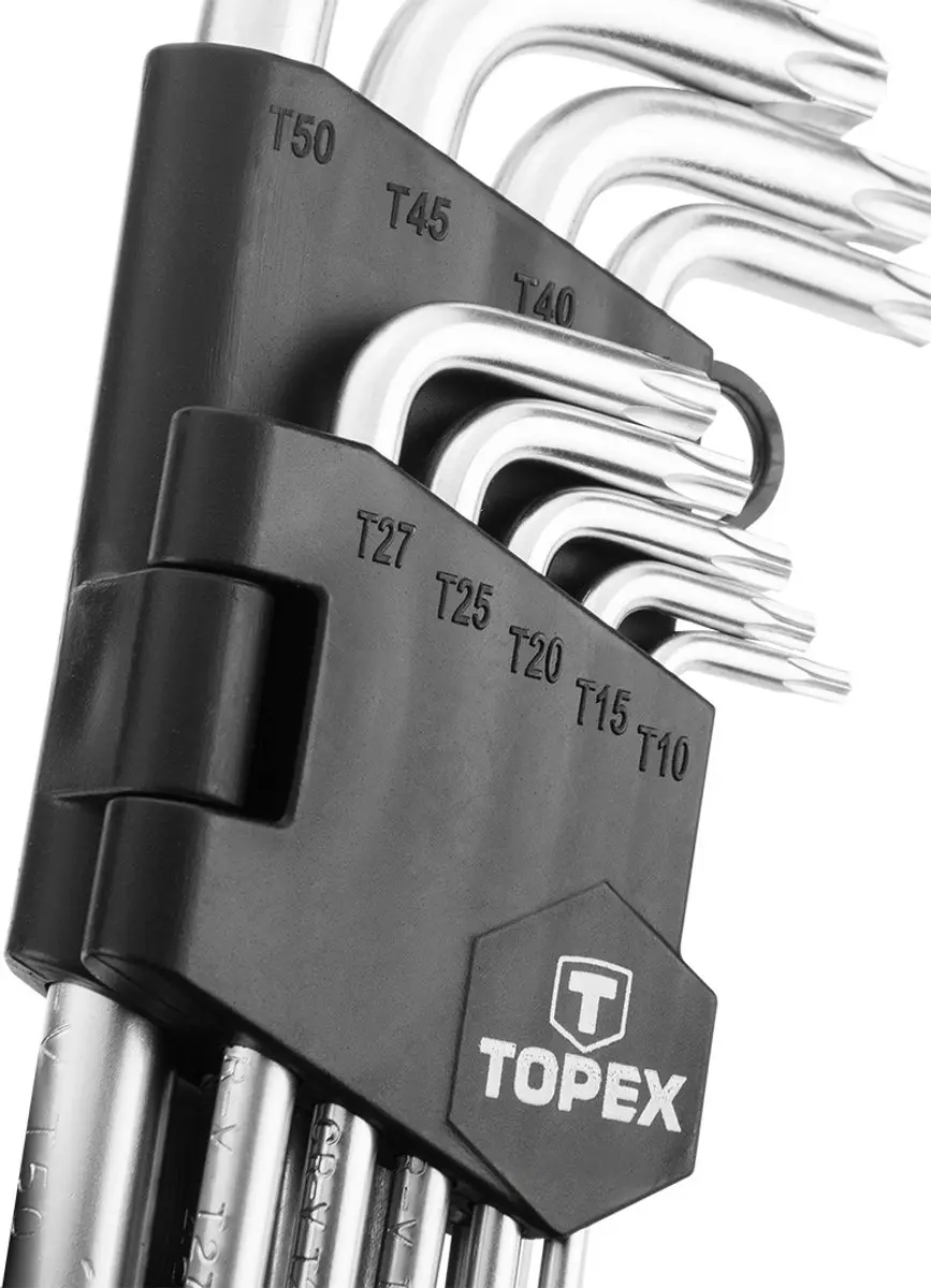 Topex Lange Torx Sleutelset T10-T50 - 9-delig - afbeelding 4 van 6