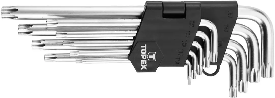 Topex Lange Torx Sleutelset T10-T50