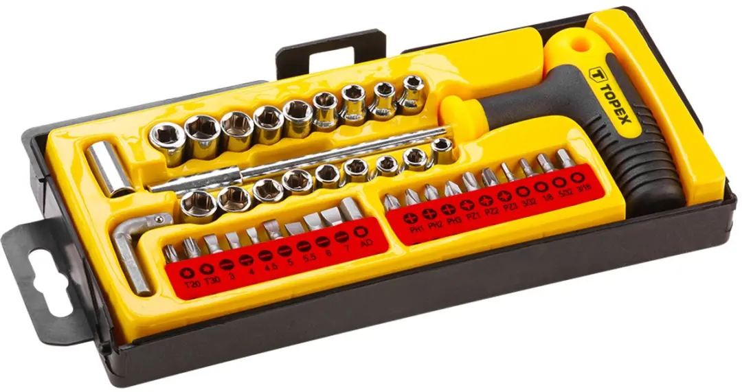 Topex 39D369 Schroefbit en Dop Set