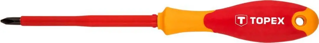Topex Kruiskopschroevendraaier PH2 100mm 1000V - Blauw - afbeelding 3 van 3