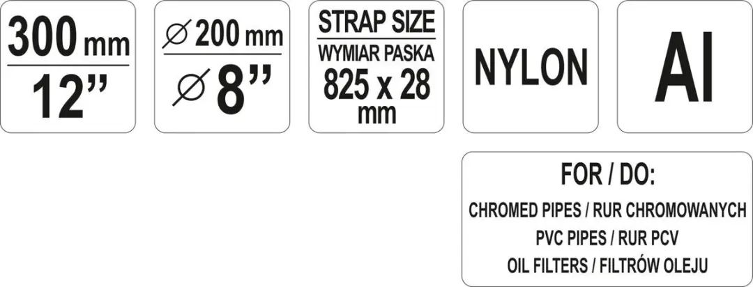 Yato Bandtang YT-22255 - Leidingen tot 200mm - afbeelding 3 van 4
