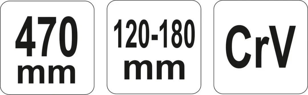 Yato Verstelbare Hoeksleutel YT-01679 - 120-180mm - Zilver - afbeelding 3 van 3