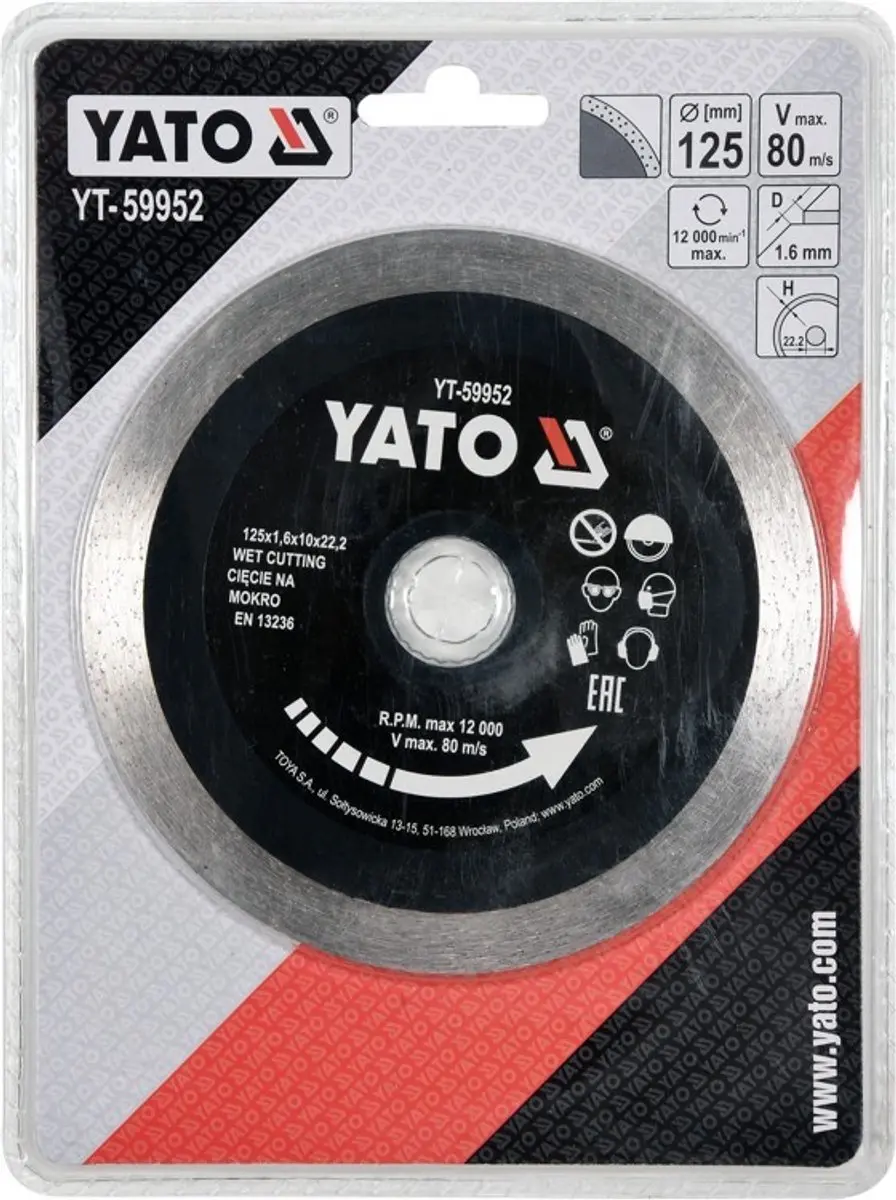 Yato YT-59952 Diamantzaagblad - Tegels en Keramiek - 125mm - afbeelding 2 van 3