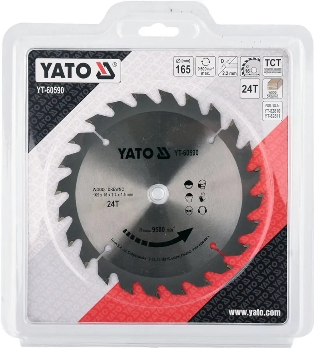 Yato YT-60590 cirkelzaagblad Ø165mm 24T - afbeelding 3 van 3