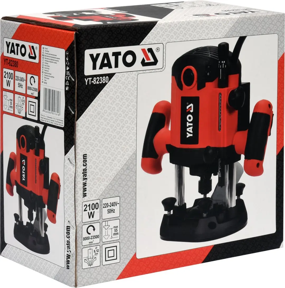 Yato Bovenfrees YT-82380 - 2100W - 55mm - Rood - afbeelding 6 van 6