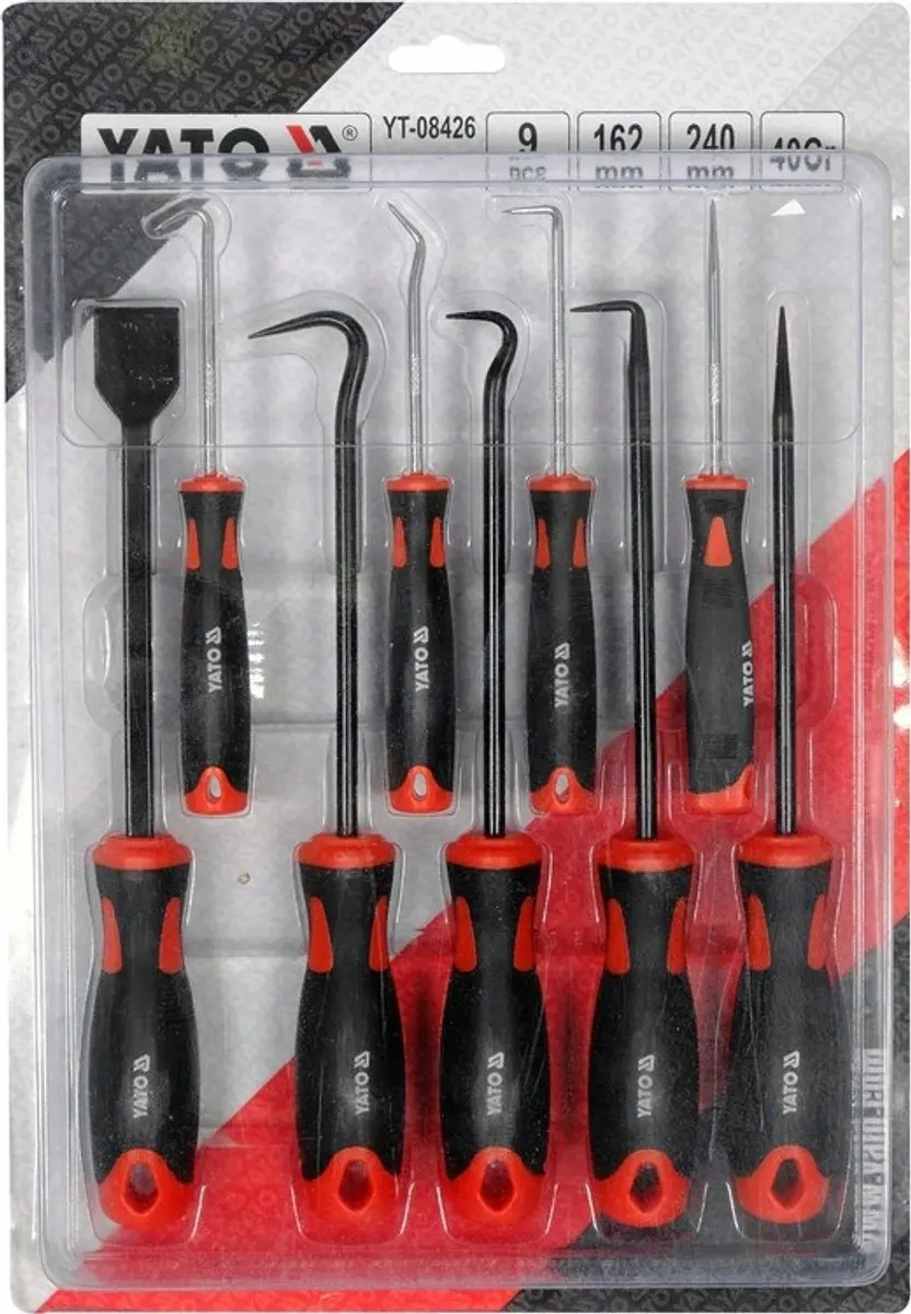 Yato YT-08426 Haak & Schroevendraaier Set - 9 Delig - afbeelding 4 van 4