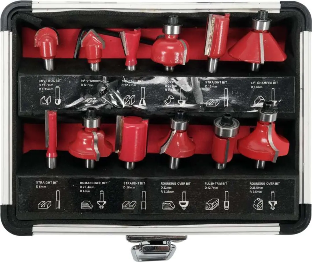 Yato YT-68006 Frezenset 12-delig - 6mm Schacht - afbeelding 2 van 2