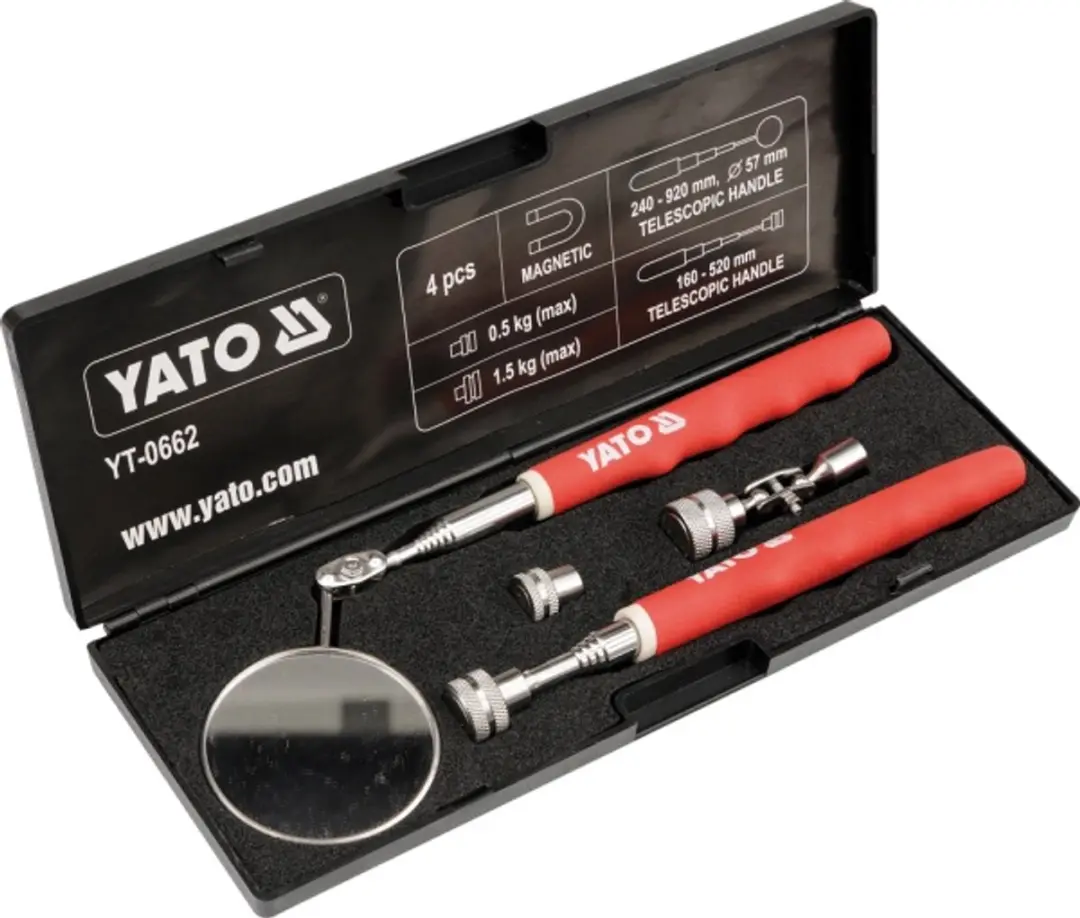 Yato Inspectieset - Telescoop Lusterko - Magnetische Chwytak - Ergonomische Handgrepen - afbeelding 6 van 6