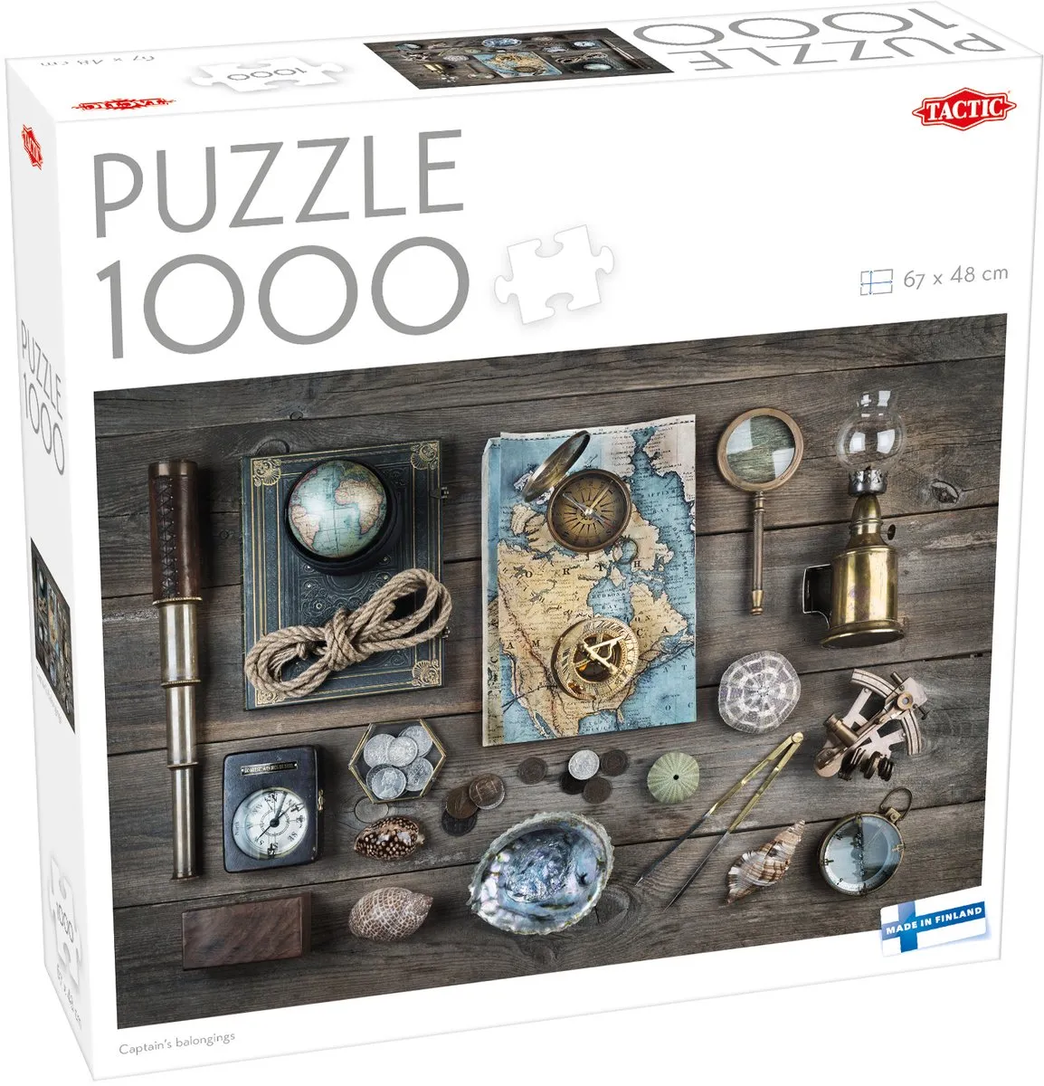 Tactic Captain’s Belongings Puzzel 1000 Stuks - Maritieme Ontdekkingsobjecten
