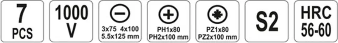 Yato Schroevendraaierset YT-2828 - 7-delig - VDE - afbeelding 3 van 6