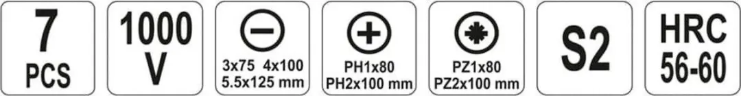 Yato Schroevendraaierset YT-2828 - 7-delig - VDE - afbeelding 6 van 6