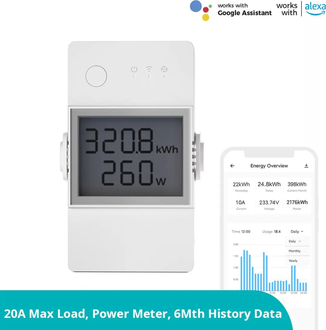 Sonoff POWR320D Wi-Fi Slimme Energiemeter Schakelaar
