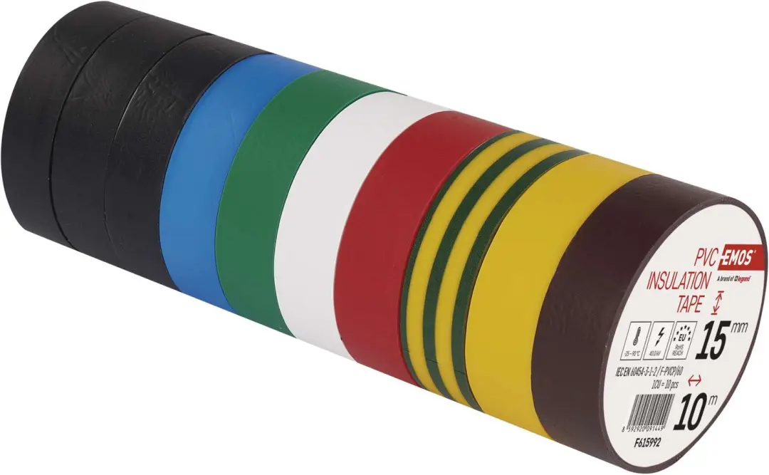 Emos PVC-isolatietape 15mm/10m - 10 stuks - afbeelding 6 van 6