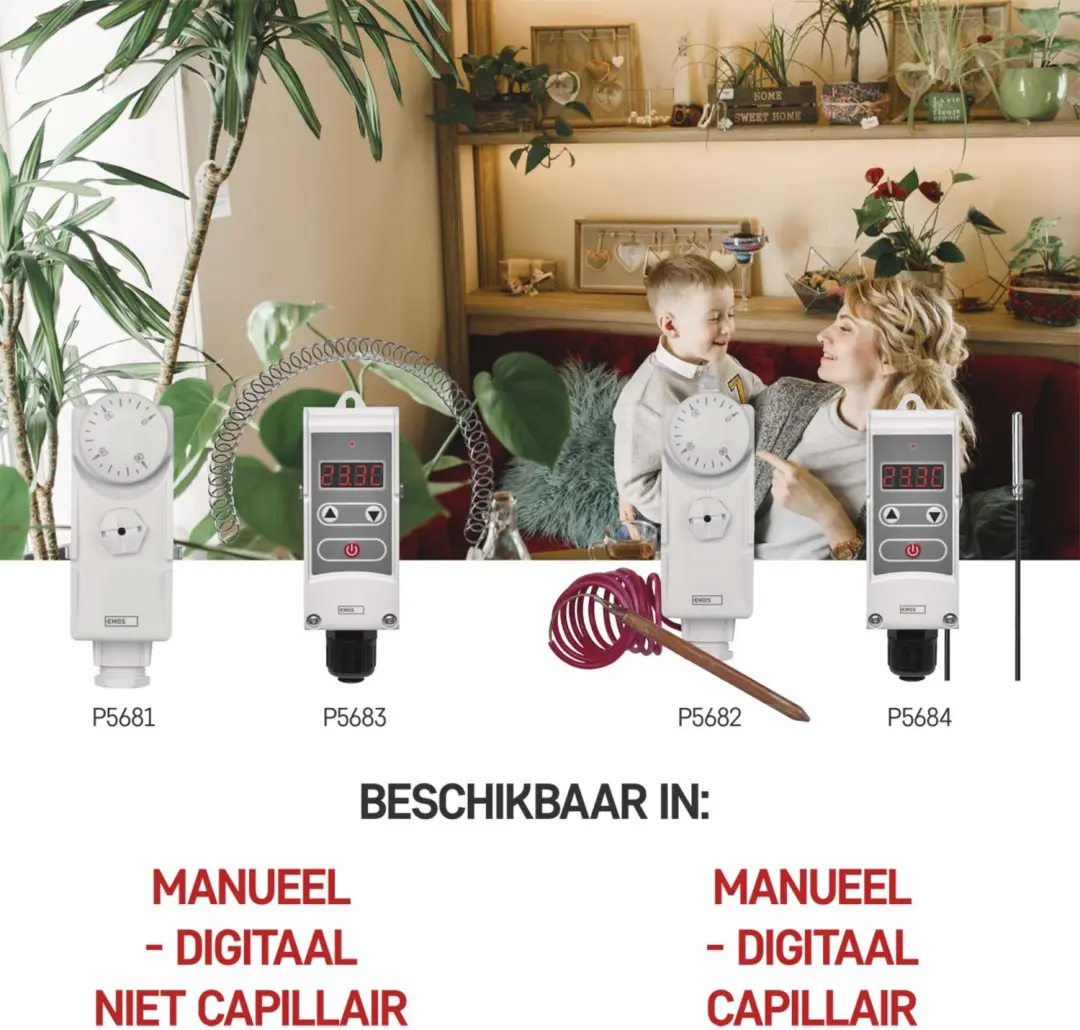 EMOS P5682 Handbediende Capillaire Thermostaat - Wit - afbeelding 5 van 6