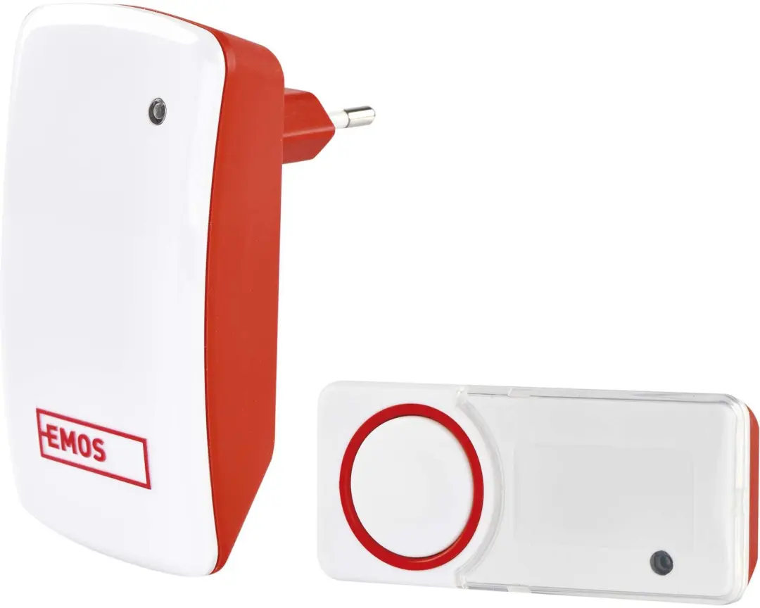EMOS P5750 Draadloze Deurbel - Rood/Wit - afbeelding 6 van 6