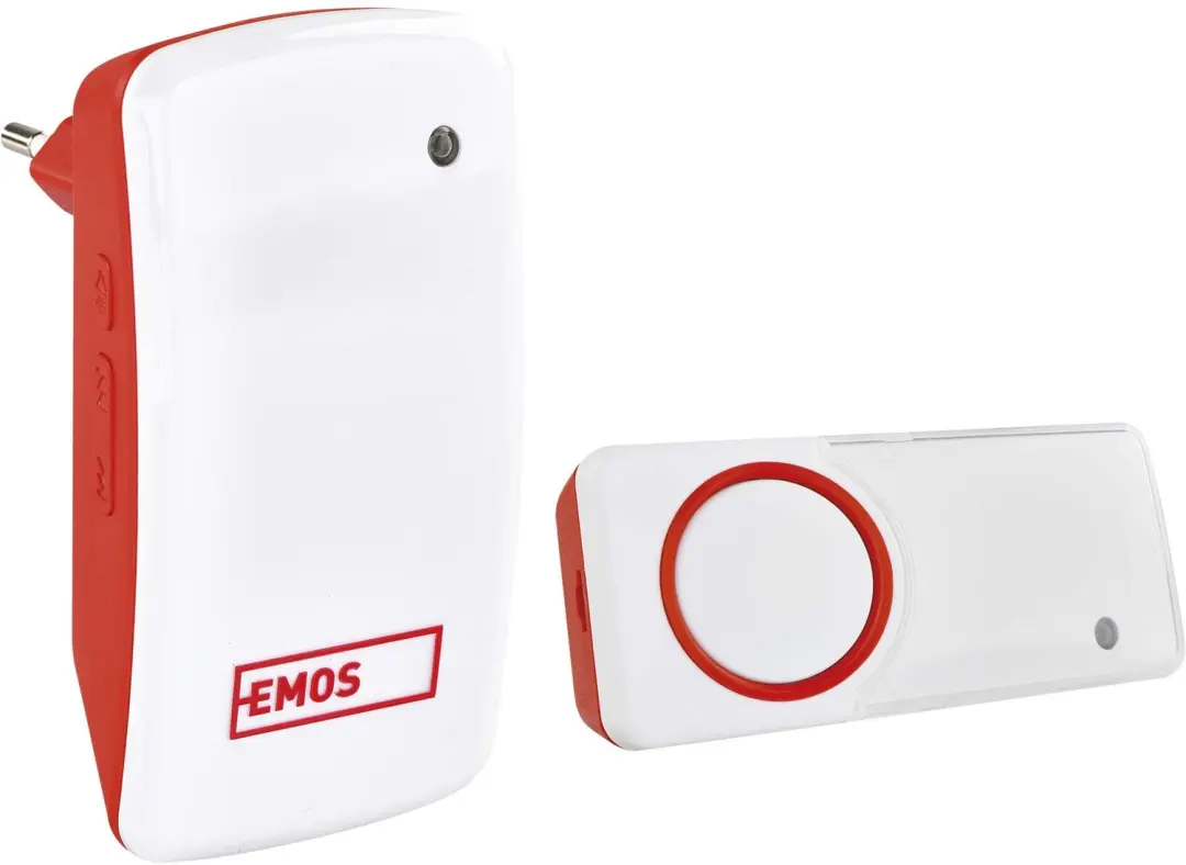 EMOS P5750 Draadloze Deurbel - Rood/Wit - afbeelding 4 van 6