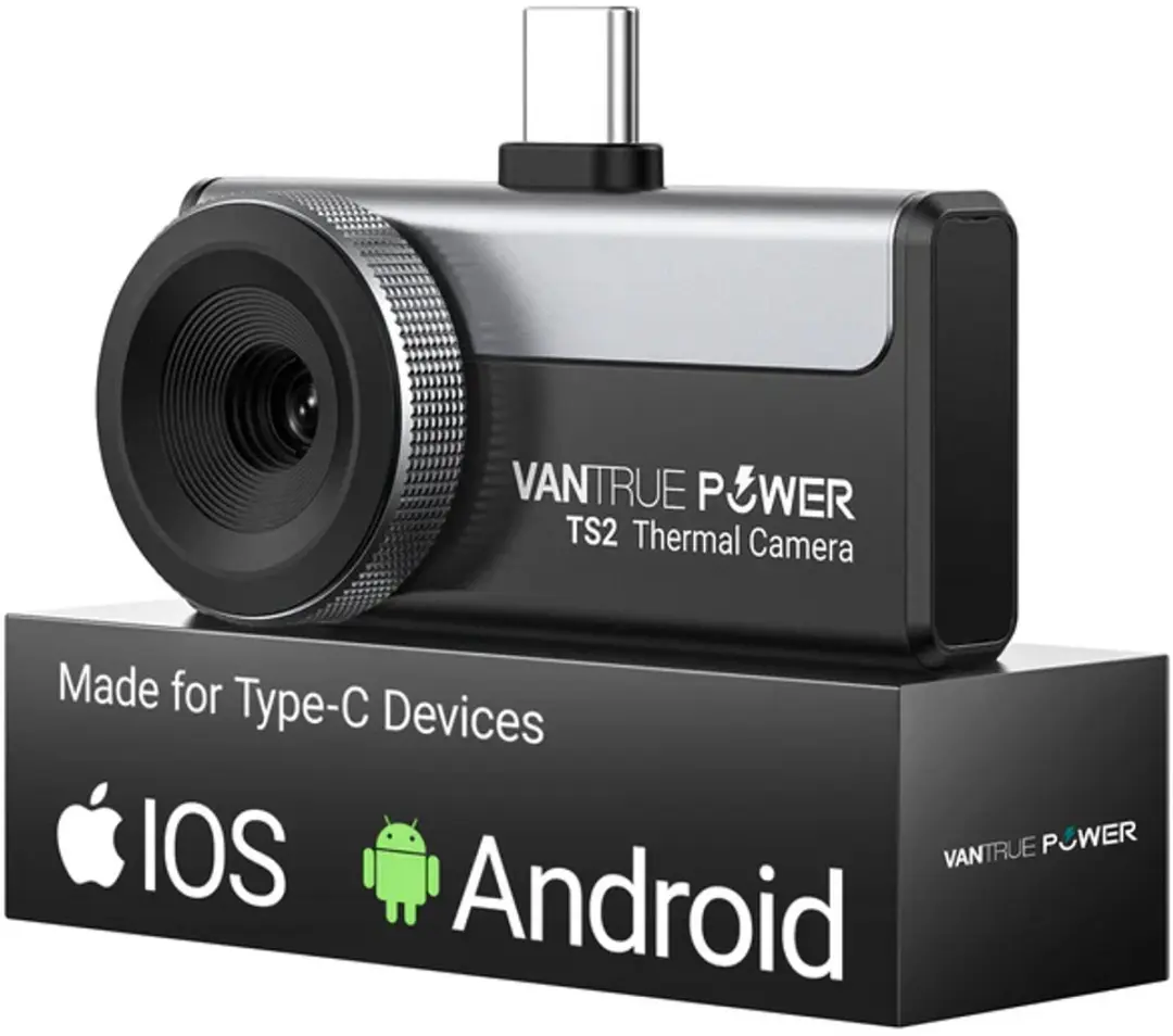 Vantrue TS2 Warmtebeeldcamera voor Android iPhone iOS, 512×384 TISR Superresolu