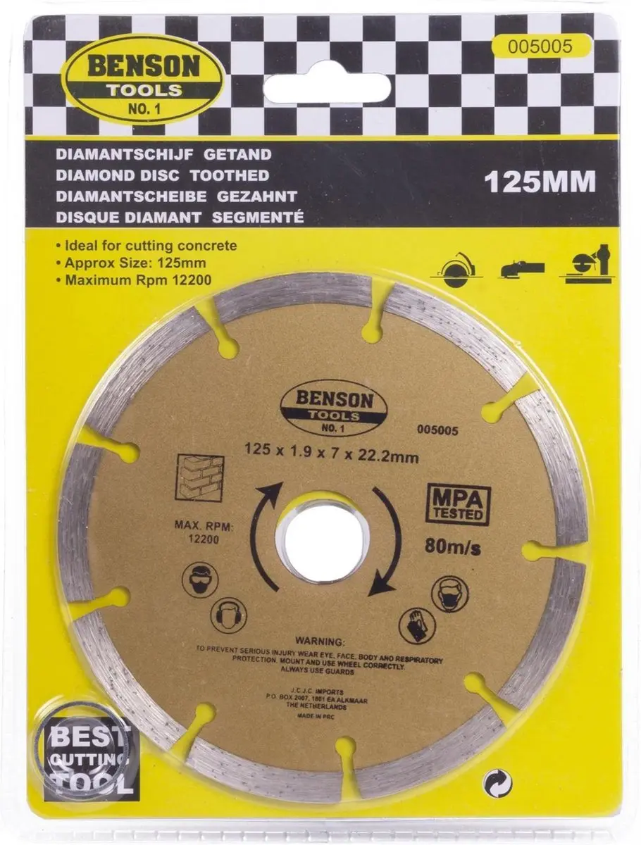 Benson Universele diamantschijf getand Ø125mm - afbeelding 3 van 6