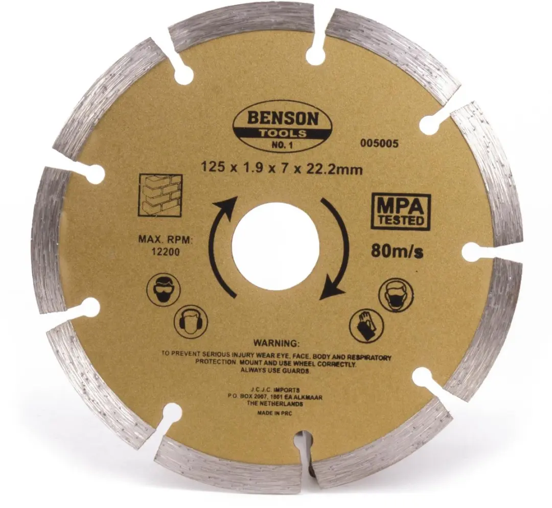 Benson Universele diamantschijf getand Ø125mm