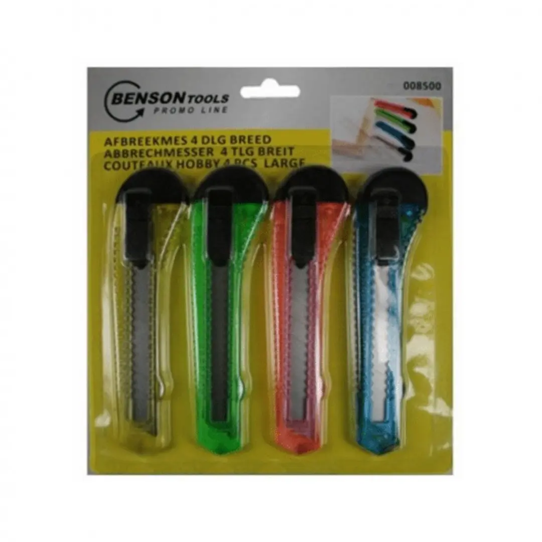 Benson Brede Afbreekmessen 18mm - 4 Stuks - afbeelding 5 van 5