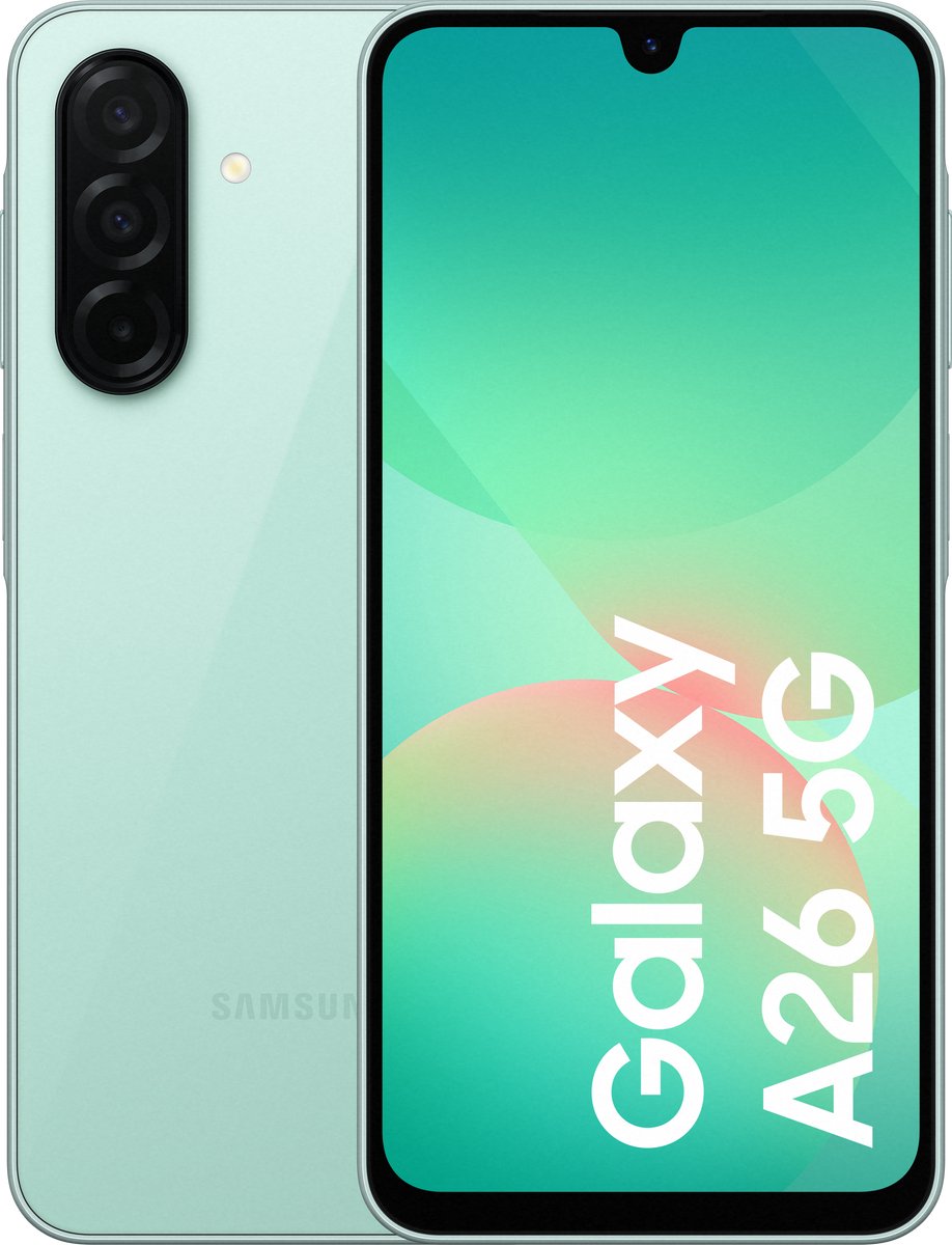 Samsung Galaxy A26 5G - 128GB - Mint + 1 jaar extra garantie