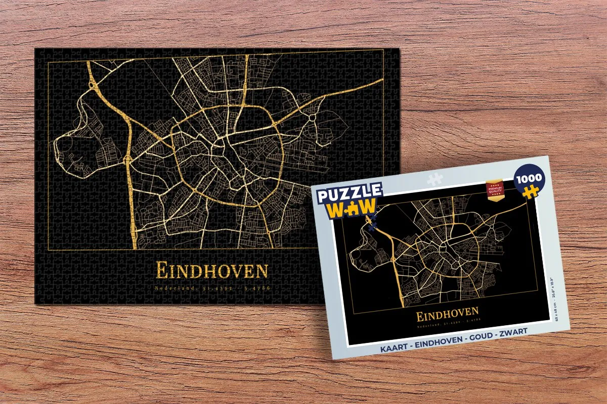 PuzzleWow Eindhoven Legpuzzel 1000 Stuks - Multicolor