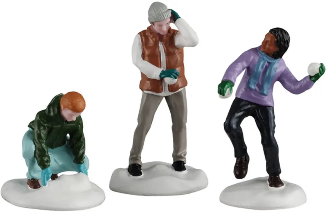 Lemax Snowball Fight Set van 3