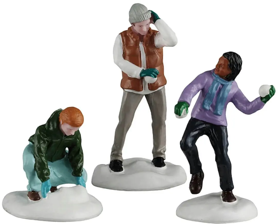 Lemax Snowball Fight Set van 3 - Kerstdorp - afbeelding 2 van 2