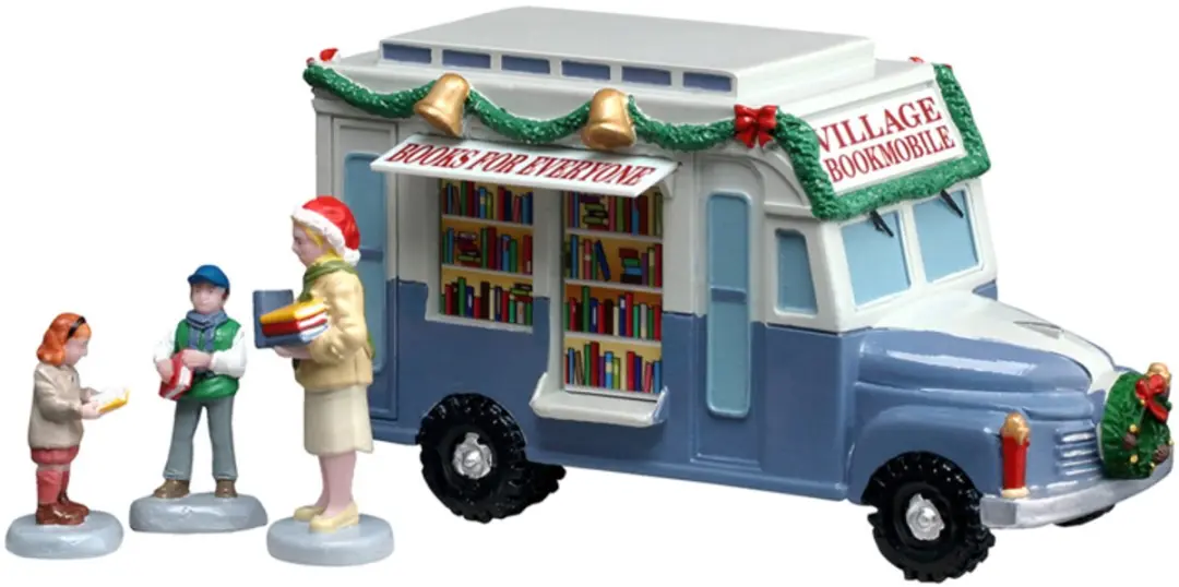 Lemax Bookmobile Kerstdorp Tafereel