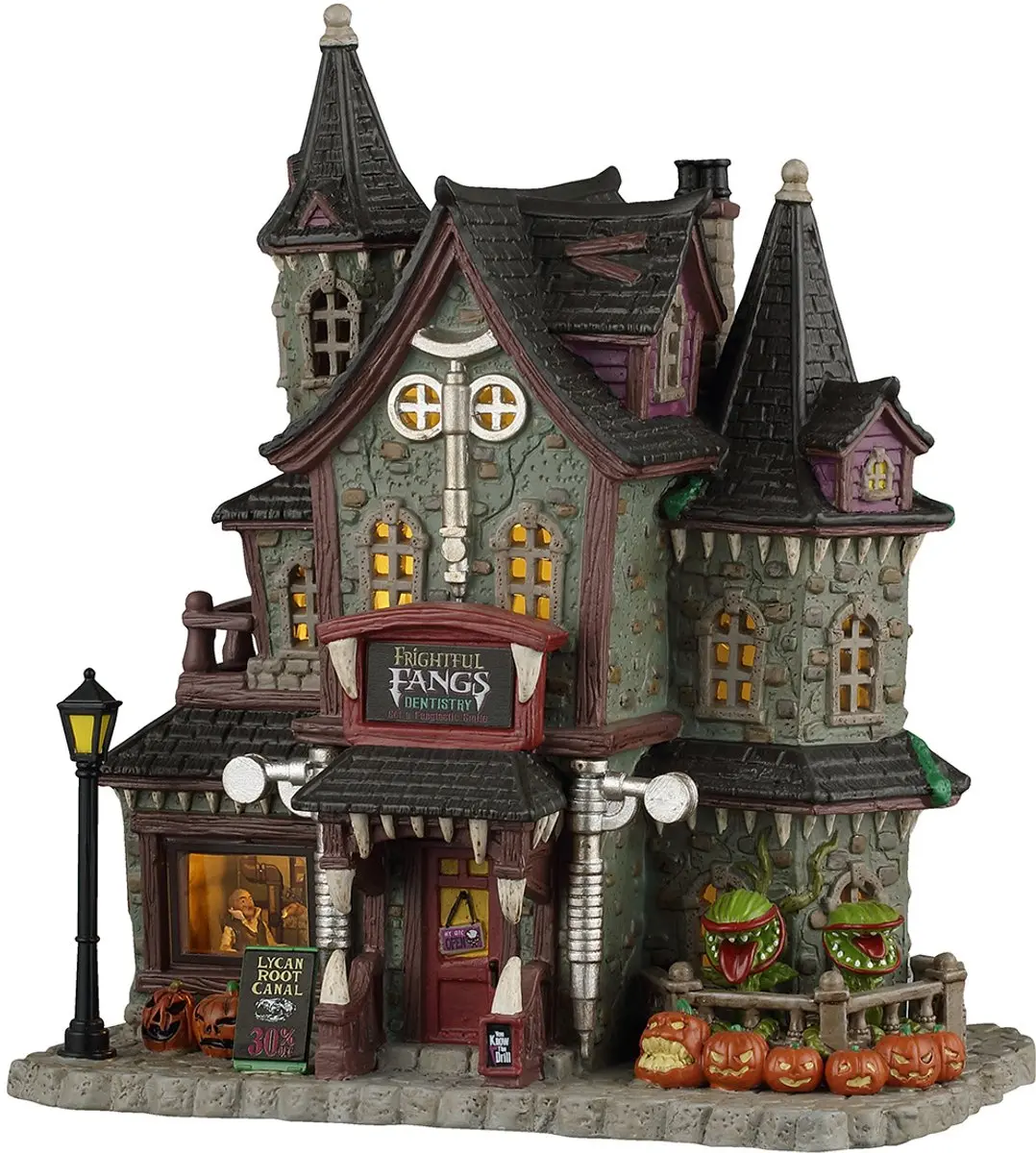 Lemax Spooky Town Frightful Fangs Dentistry Huisje