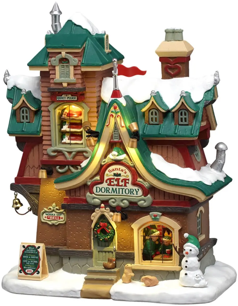 Lemax Santa's Elf Dormitory Kersthuisje - Meerkleurig - afbeelding 5 van 6