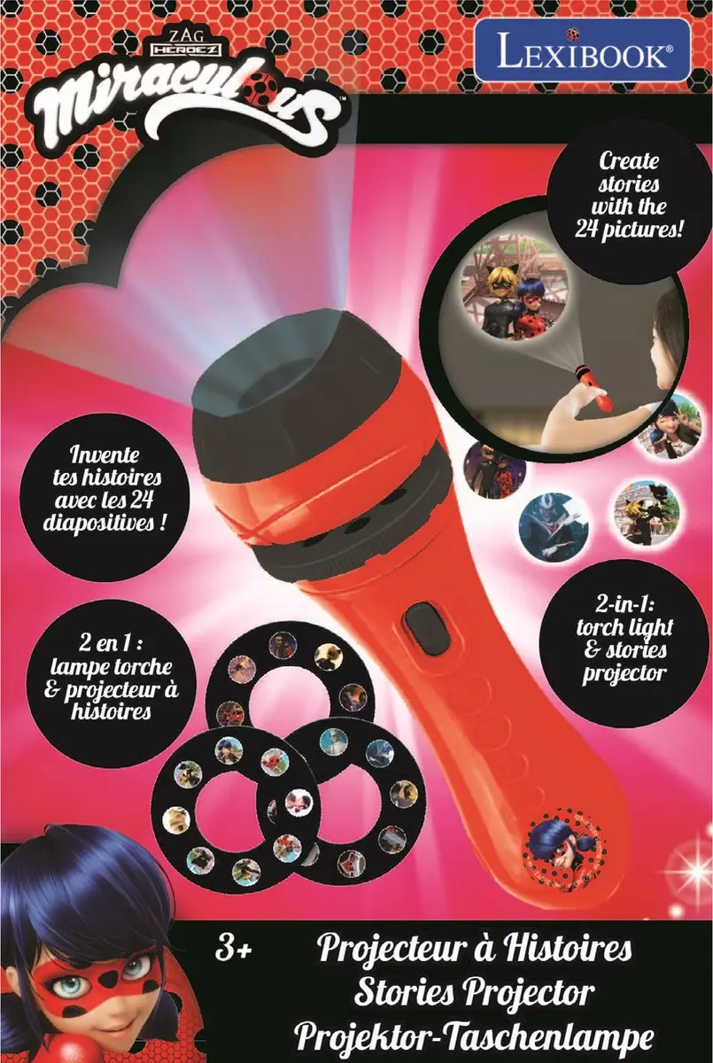 Lexibook Miraculous Verhalenprojector en Zaklamp LTC050MI - afbeelding 2 van 6