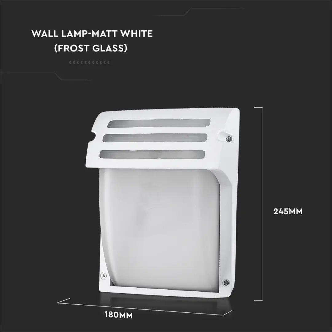 V-TAC VT-754-MW Wandlamp Buiten E27 - IP44 - Mat Wit - afbeelding 6 van 6